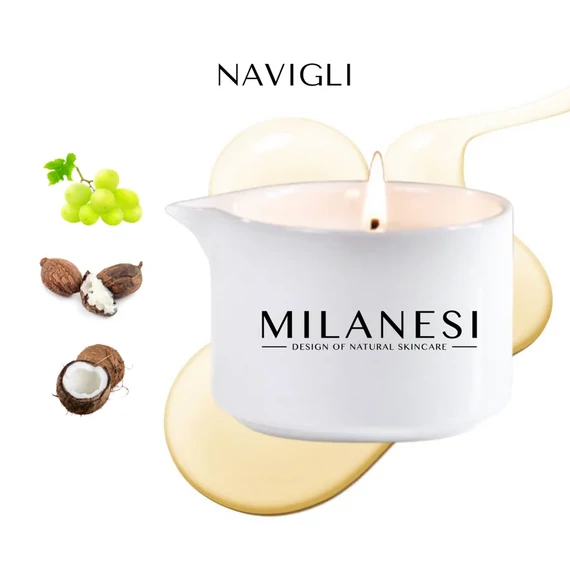 MP11 - Navigli luxus relaxáló arcápoló gyertyaolaj 100ml - Milanesi Hungary